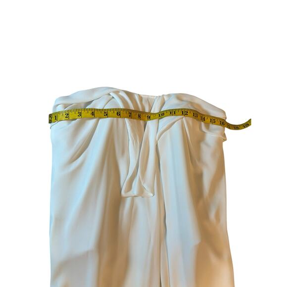 Halston Heritage Strapless Tie Front Gown in Chalk - Size 4 - Picture 12 of 12